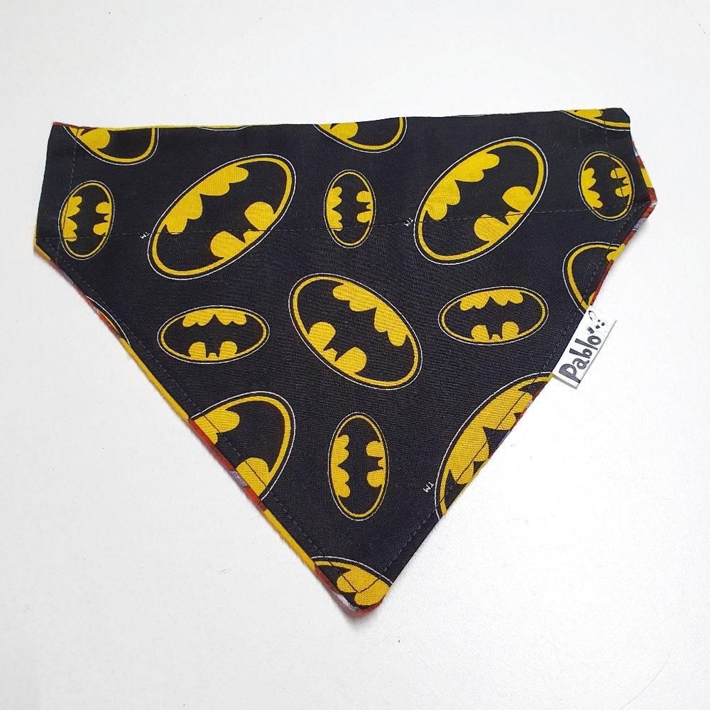 🐶 5 for $15 * Pablo Batman Reversible Over The Collar Dog Bandana - Picture 2 of 5